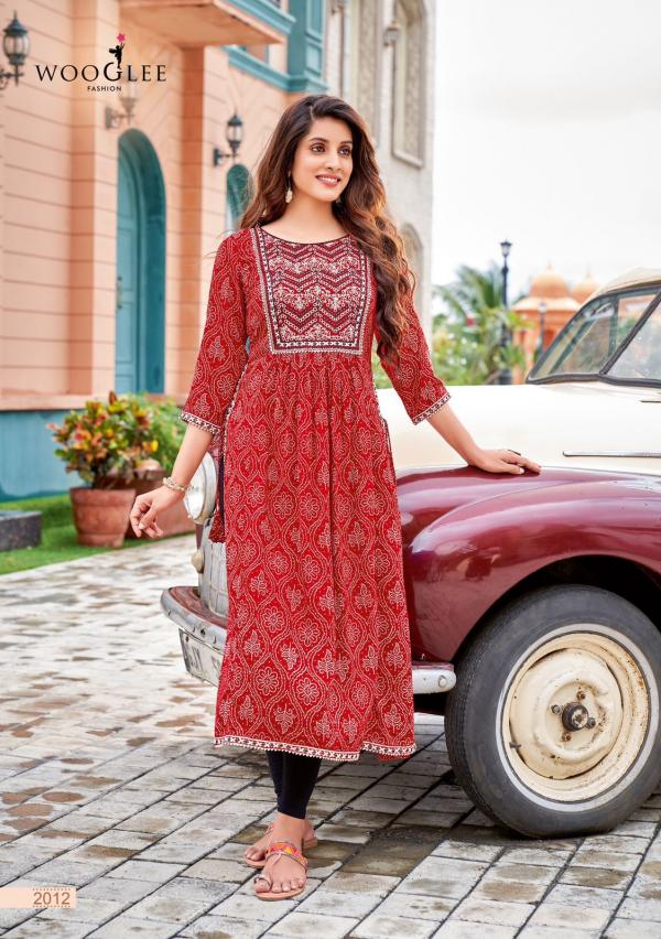 Wooglee Verona Fancy Wear Rayon Designer Kurti Collection